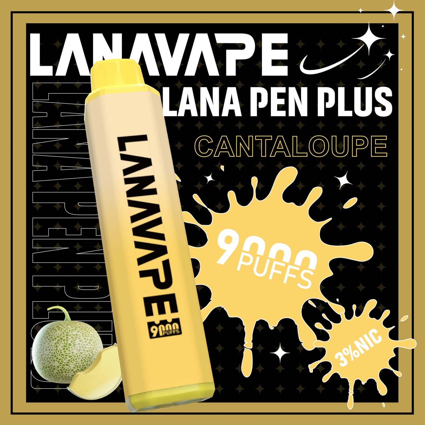 【LANA 9000口拋棄式】LANA PEN PLUS一次性電子煙 | 15ML大容量 | 具有變色LED燈設計 | VAKA糖果雲煙館