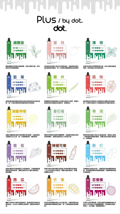 DOTPLUS佩特里8000口拋棄式 | 一次性大容量電子菸 | VAKA糖果雲煙館