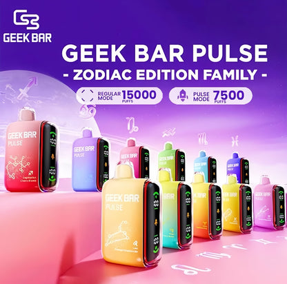 【美國大牌Geek Bar Pulse Vape小火箭電子煙 】一次性旗艦級15000口大容量電子煙｜雙模式調整、智慧螢幕顯示｜VAKA糖果雲煙館
