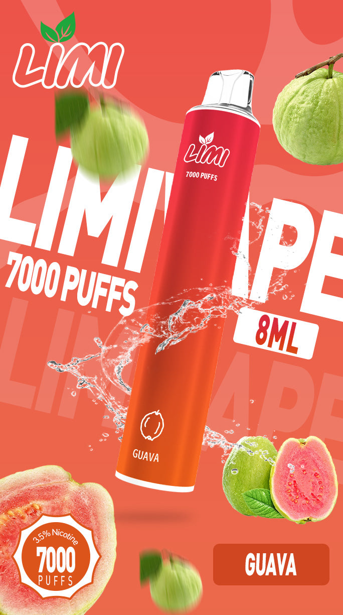 LIMI7000口拋棄式｜ILIA哩亞同廠生產，煙油容量更高 口味更優化｜超長續航 × 發光炫彩｜一次性便攜式圓管電子煙｜VAKA糖果雲煙館