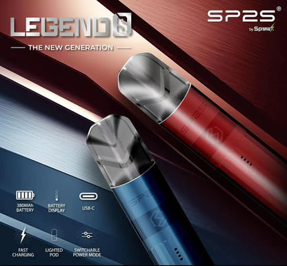 【SP2S Legend S 傳奇版主機】  SP2鈦發光主機全新升級版煙桿-兩檔調節8/9W-底部發光💥 通配一代lana/Sp2s/ilia等一代煙彈-VAKA糖果雲煙館