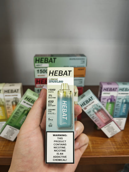 HEBAT喜貝15000口拋棄式｜王嘉尓同款｜續航超長一次性大容量電子煙｜VAKA糖果雲煙館