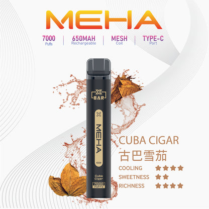 MEHA X BAR魅嗨小黑條 7000口一次性電子煙｜原廠正品·續航持久｜16種口味-VAKA糖果雲煙館