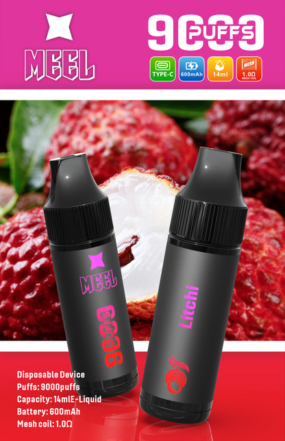 【MEEL 9000 PUFFS 一次性霧化棒】Marbo同款一次性抛棄式電子煙-多口味均衡輸出-大容量拋棄式-VAKA糖果雲煙館