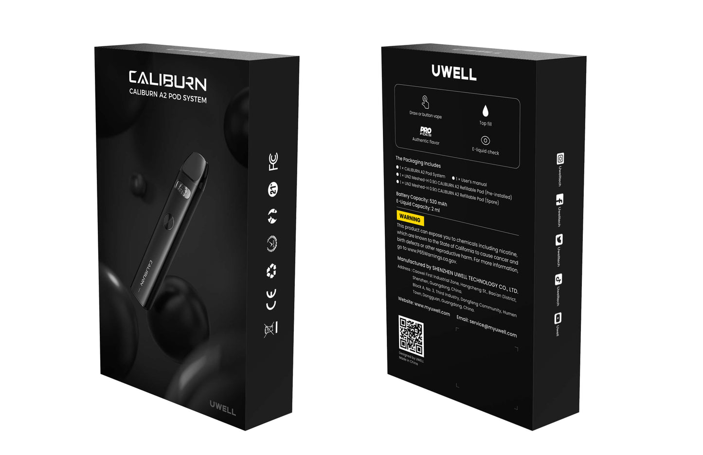 Uwell咖喱A2主機套裝-注油煙桿-VAKA糖果雲煙館
