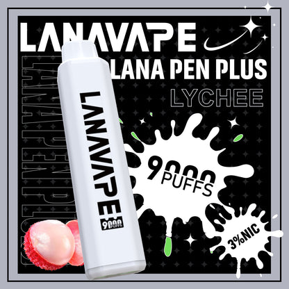 【LANA 9000口拋棄式】LANA PEN PLUS一次性電子煙 |  15ML大容量 | 具有變色LED燈設計 | VAKA糖果雲煙館