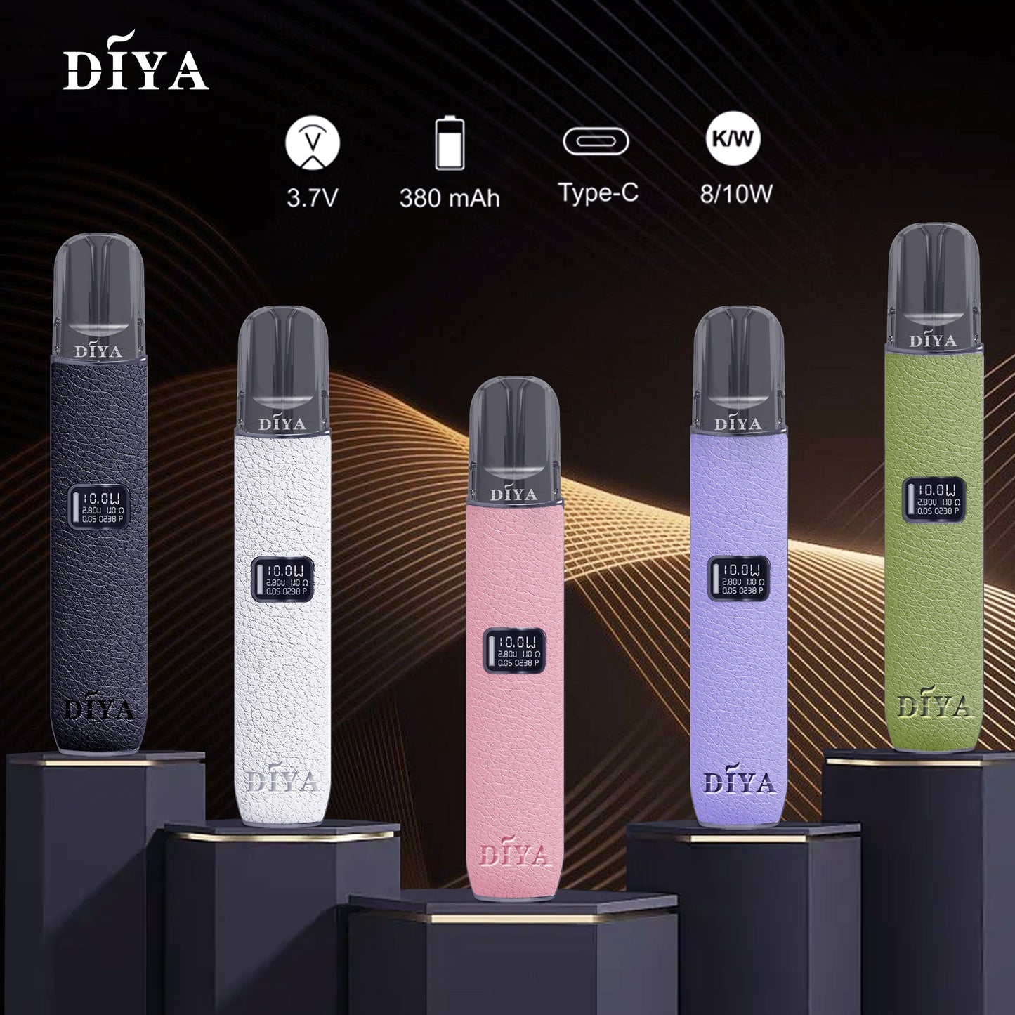 【DIYA叮啞皮革主機 】高功率兩段式調節煙桿8W/10W/兼容多品牌煙彈-VAKA糖果雲煙館